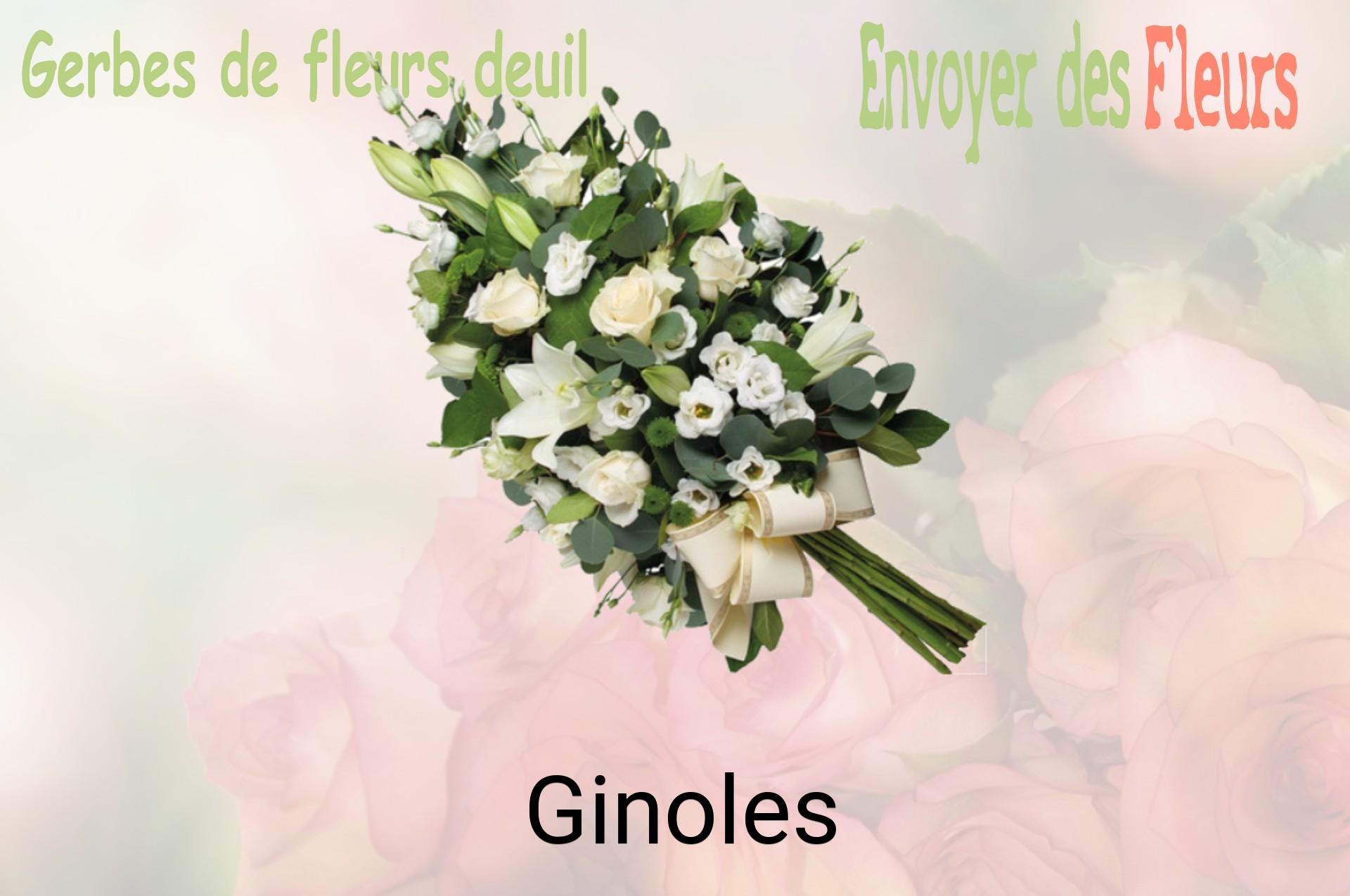Gerbe de fleurs de deuil livrée à Ginoles